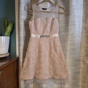 Ryu Blush Pink Formal Kids Dress with Embellished Waist